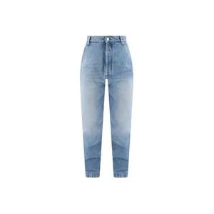 Balmain Geëmbosseerde Monogram Slim-fit Jeans , Blue , Heren , Maat: W34