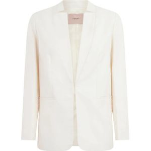 Twinset, Dames, Jassen, Wit, Maat: S Linnen,