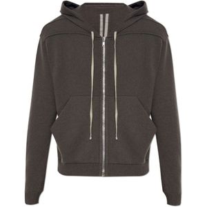 Rick Owens, Heren, Sweatshirts & Hoodies, Bruin, Maat: M Wol,