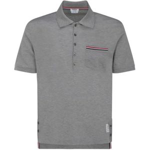 Thom Browne, Heren, Tops, Grijs, Maat: M Piqué,