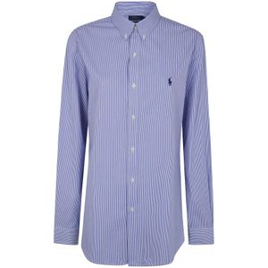 Polo Ralph Lauren, Heren, Overhemden, Blauw, Maat: S Katoen,