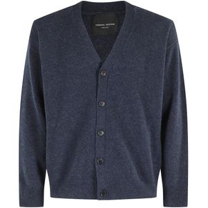 Roberto Collina, Heren, Truien, Blauw, Maat: XL