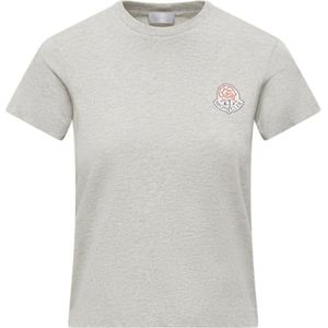 Moncler, Dames, Tops, Grijs, Maat: XS Katoen,