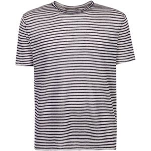 Original Vintage, Heren, Tops, Veelkleurig, Maat: L Linnen,