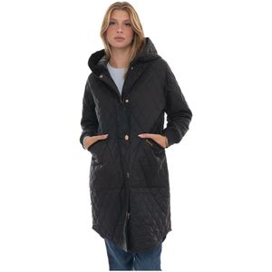 Barbour, Dames, Mantels, Zwart, Maat: S Leer,