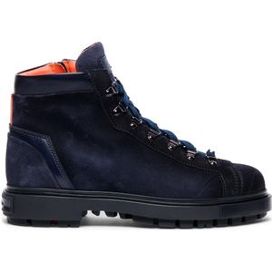 Santoni Leren bergschoen voor heren , Blue , Heren , Maat: 45 EU