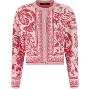 Versace, Dames, Truien, Roze, Maat: M Katoen,