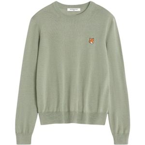 Maison Kitsuné, Heren, Truien, Groen, Maat: L Wol,