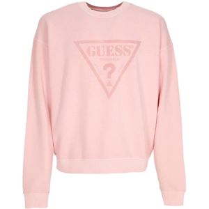 Guess, Heren, Sweatshirts & Hoodies, Roze, Maat: M Katoen,