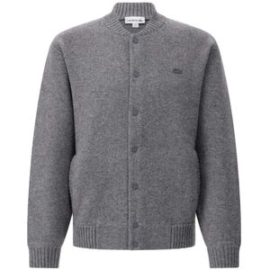 Lacoste - Cardigan - Grijs - Merino Wol - Double-Face Jersey
