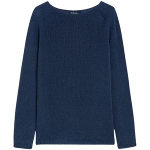 Max Mara, Dames, Truien, Blauw, Maat: S Linnen,