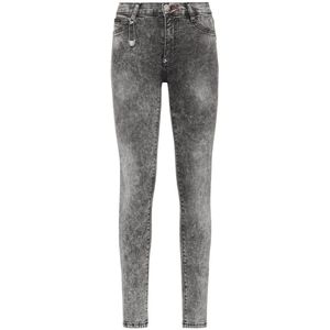 Philipp Plein, Dames, Jeans, Grijs, Maat: W31 Katoen,