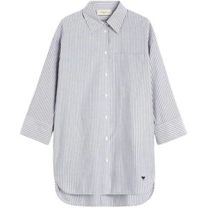 Weekend Max Mara, Dames, Blouses & Shirts, Blauw, Maat: XS Katoen,