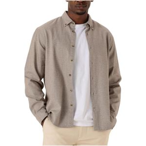 Selected Homme, Heren, Overhemden, Beige, Maat: L Katoen,