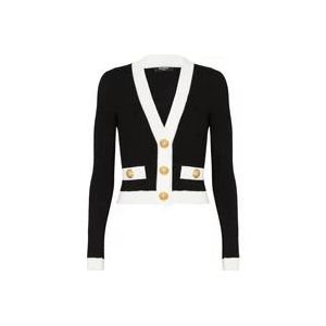 Balmain Gebreide vest , Black , Dames , Maat: XS