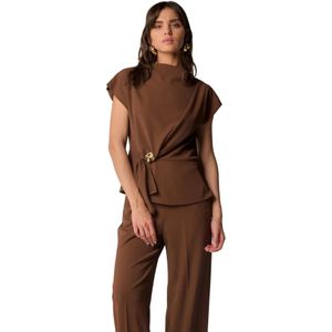 Kocca, Dames, Blouses & Shirts, Bruin, Maat: S