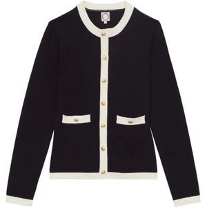 Ines de la Fressange - Corentin - Vest - Blauw - Katoen en Zijde