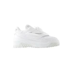 Versace Leather sneakers , White , Heren , Maat: 44 EU