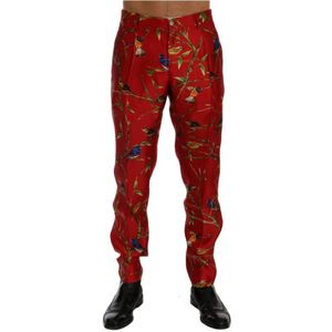 Dolce & Gabbana, Heren, Broeken, Rood, Maat: XS Zijde,