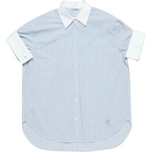 Acne Studios, Dames, Blouses & Shirts, Blauw, Maat: L Katoen,