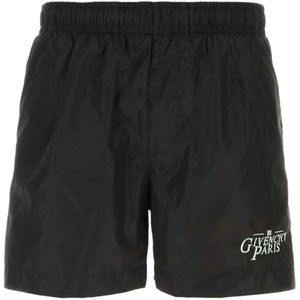 Givenchy - Logo Gedetailleerde Zwemshorts - Zwart - Synthetische Vezel