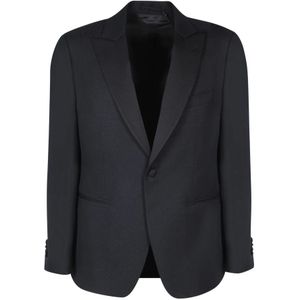 Lardini, Heren, Jassen, Zwart, Maat: M Wol,