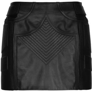 Dolce & Gabbana, Dames, Rokken, Zwart, Maat: S Nylon,