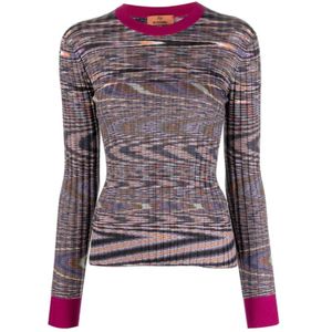 Missoni, Dames, Tops, Oranje, Maat: L Kasjmier,