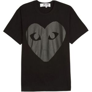Comme des Garçons Play, Heren, Tops, Zwart, Maat: L Katoen,