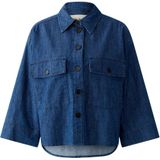 Oui, Dames, Jassen, Blauw, Maat: XS Katoen,