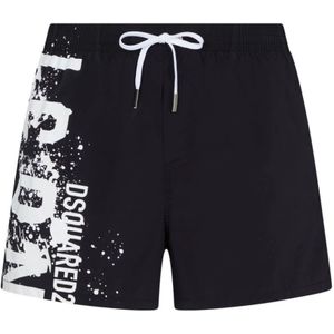 Dsquared2 Zwarte Sea Kleding Boxer Midi , Black , Heren , Maat: L