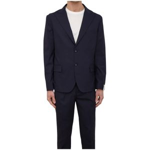 Paolo Pecora, Heren, Jassen, Blauw, Maat: XL Viscose,