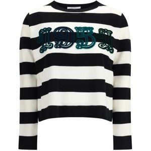 Max Mara - Viterbo - Gestreepte Wollen Trui met Borduursel - Veelkleurig