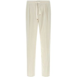 Brunello Cucinelli, Heren, Broeken, Wit, Maat: XL Katoen,