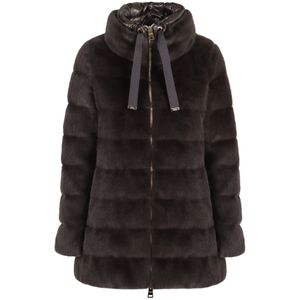 Herno, Dames, Jassen, Bruin, Maat: S Polyamide,