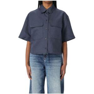 Colmar, Dames, Blouses & Shirts, Blauw, Maat: L Katoen,