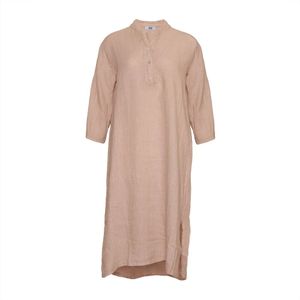 Tiffany, Dames, Jurken, Beige, Maat: M/L Linnen,