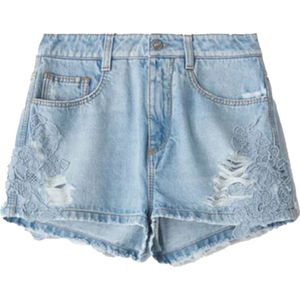 Ermanno Scervino, Dames, Korte broeken, Blauw, Maat: XS Denim,