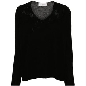 Ermanno Scervino, Dames, Truien, Zwart, Maat: S