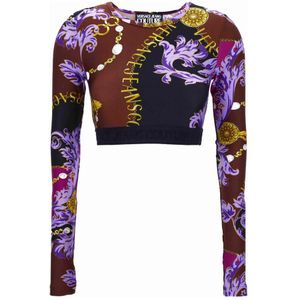 Versace Jeans Couture, Dames, Tops, Veelkleurig, Maat: M