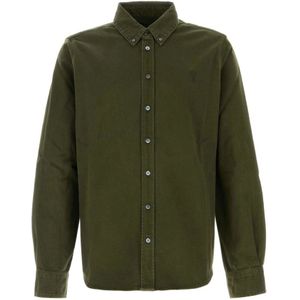 Ami Paris, Heren, Overhemden, Groen, Maat: M Denim,