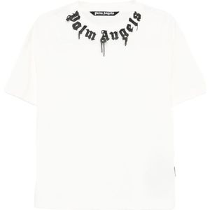 Palm Angels, Heren, Tops, Wit, Maat: M