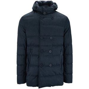 Herno, Heren, Jassen, Blauw, Maat: L Wol,