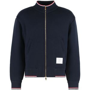 Thom Browne, Heren, Sweatshirts & Hoodies, Blauw, Maat: L Katoen,