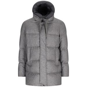 Herno, Heren, Jassen, Grijs, Maat: L Zijde,