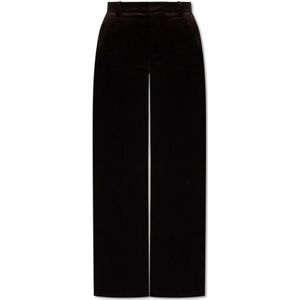 Zadig & Voltaire, Dames, Broeken, Bruin, Maat: 2XS Velours,