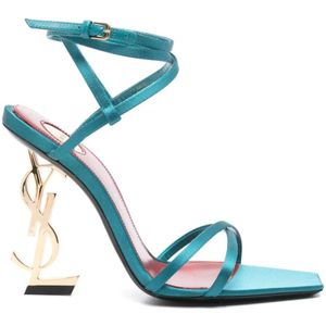 Saint Laurent, Dames, Schoenen, Blauw, Maat: 36 EU Zijde,