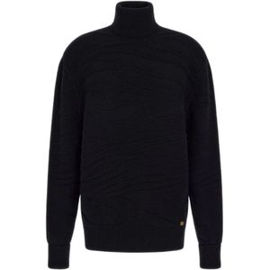 Roberto Cavalli, Dames, Truien, Zwart, Maat: S Wol,