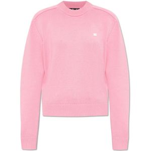 Acne Studios, Dames, Truien, Roze, Maat: XS Katoen,