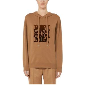 Max Mara, Dames, Sweatshirts & Hoodies, Beige, Maat: XS Wol,
